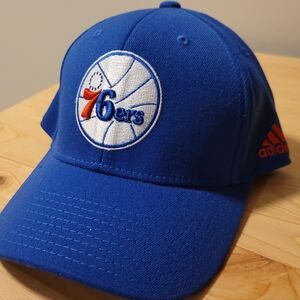 Adidas Hat, 76ers, Mens Size L/XL, Blue